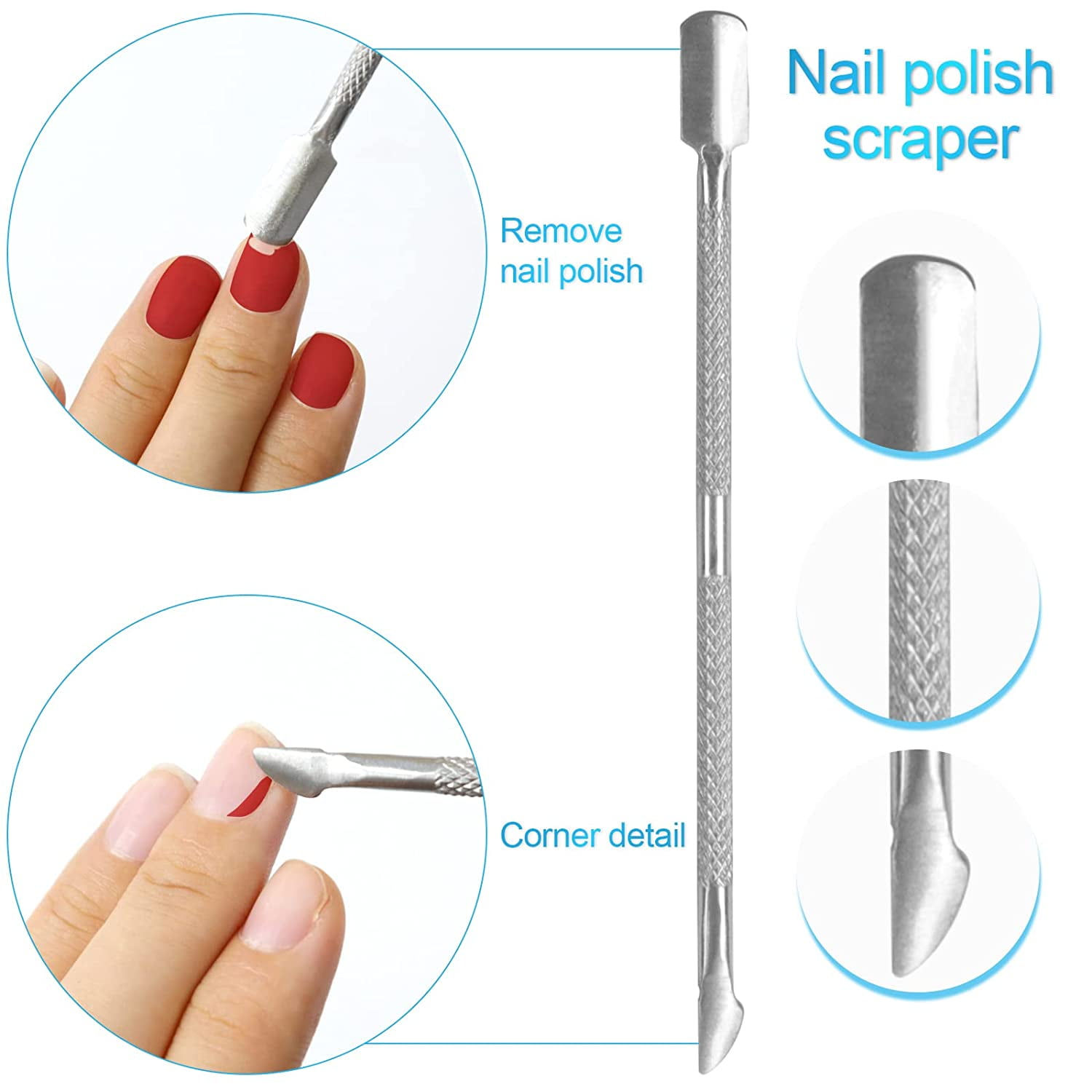 Cuticle Trimmer with Cuticle Pusher, Easkep Cuticle India | Ubuy
